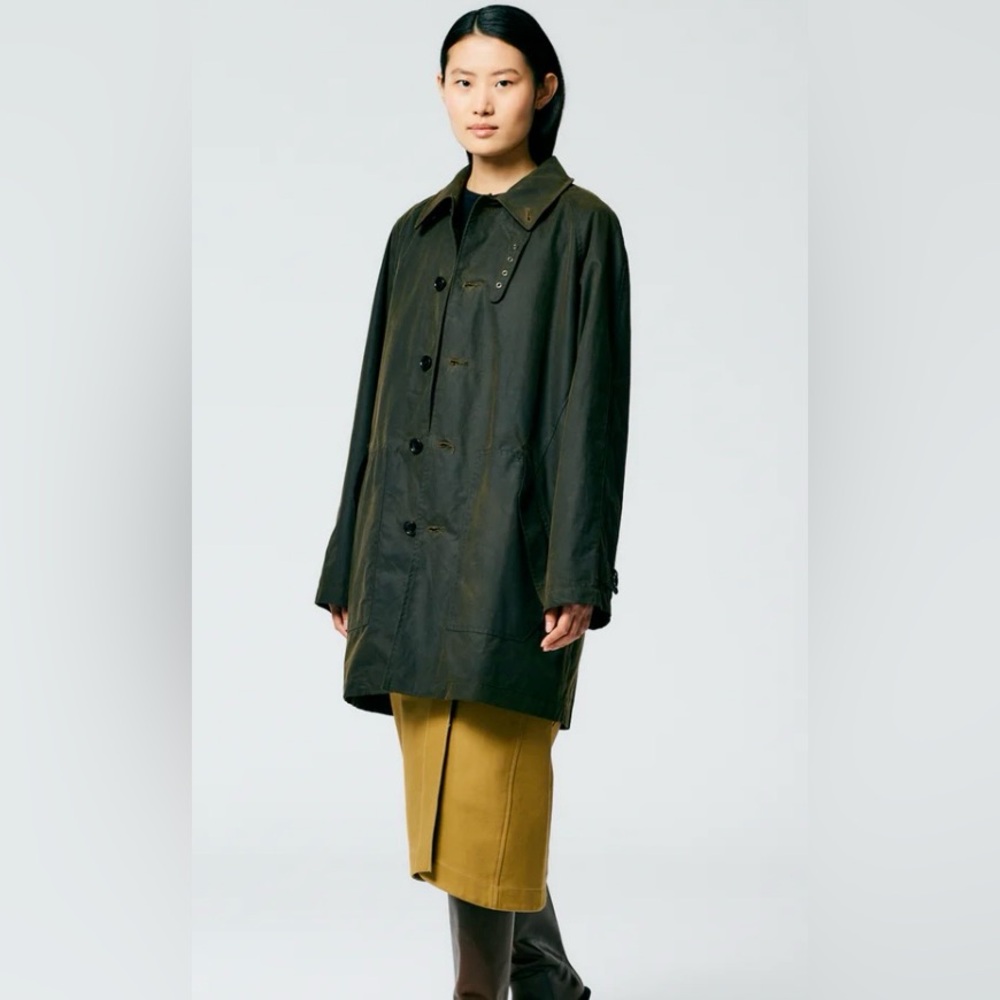 Tibi Waxed Cotton Carcoat